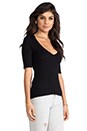 view 2 of 4 1x1 V Neck Tee in Black