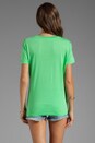 view 2 of 3 T-shirt V à manches courtes in Apple Green
