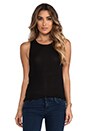 view 1 of 4 Drapey Lux Tank in Black