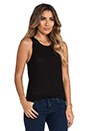 view 2 of 4 Drapey Lux Tank in Black