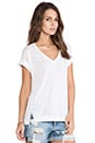 view 2 of 4 Linen Jersey V-Neck Tee in White