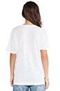 view 3 of 4 Linen Jersey V-Neck Tee in White