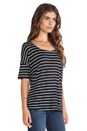 view 2 of 4 New Haven Stripe Top in Black