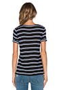 view 3 of 4 Cayman Stripe Pocket Tee in Black & White