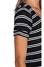 view 4 of 4 Cayman Stripe Pocket Tee in Black & White