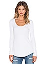 view 1 of 3 Thermal Scoop Neck Tee in Blanc