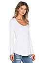 view 2 of 3 Thermal Scoop Neck Tee in Blanc