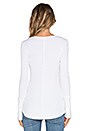view 3 of 3 Thermal Scoop Neck Tee in Blanc