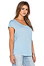 view 2 of 3 Slub Jersey Short Sleeve Dolman Top in Sky Blue