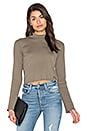 view 1 of 4 1x1 Cropped Turtleneck in Military Olive