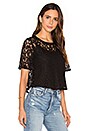 view 2 of 4 Lace Crop Top in Black