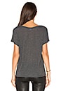 view 3 of 4 Heathered Scoop Neck Tee in Black