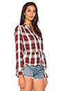 view 2 of 4 Edgware Plaid Button Up in Cherry Red