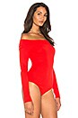 view 3 of 5 Off The Shoulder Bodysuit in Cherry Red
