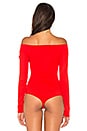 view 4 of 5 Off The Shoulder Bodysuit in Cherry Red