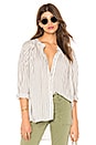 view 1 of 4 Pirouette Stripe Button Down in Off White & Blue