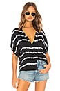 view 1 of 4 La Marea Tie Dye Top in Navy & White
