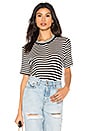 view 1 of 4 Striped Tee in Black & Natural