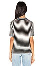 view 3 of 4 Striped Tee in Black & Natural