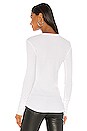 view 3 of 4 Henley Long Sleeve Top in White
