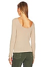 view 4 of 5 Reversible Scoop Neck Long Sleeve Top in Latte