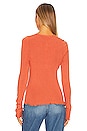 view 3 of 4 Layton Henley Top in Burnt Orange