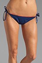 view 1 of 3 Ginger Eyelet Tie Side Bikini Bottom in Navy