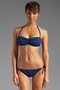 view 3 of 3 Ginger Eyelet Tie Side Bikini Bottom in Navy