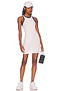 view 1 of 3 Kiki Rib Mini Dress in White & Indigo