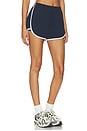 view 2 of 6 Megan Woven Nylon Run Short in Indigo & Creme