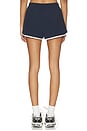 view 4 of 6 Megan Woven Nylon Run Short in Indigo & Creme
