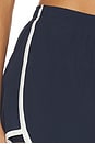 view 6 of 6 Megan Woven Nylon Run Short in Indigo & Creme