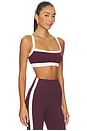 view 2 of 4 Monah Rigor Sports Bra in Dark Cherry & Creme