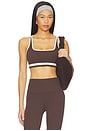 view 1 of 4 Bianca Rigor Bra in Dark Chocolate & White