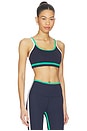 view 2 of 4 Eva Rigor Double Strap Sports Bra in Indigo & Spearmint