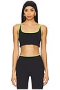 view 1 of 4 Cait Rigor Sports Bra in Black & Chartreuse