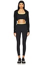 view 4 of 4 Cait Rigor Sports Bra in Black & Chartreuse