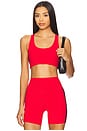 view 1 of 4 Ella Airweight Sports Bra in Pirate Red & Indigo