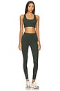view 5 of 5 Lexi Rigor Sports Bra in Military & Blush