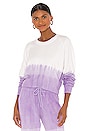 view 1 of 4 TILDA スウェットシャツ in Off White & Lavender Dip Dye