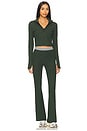 view 5 of 5 Stevie Active Rib Half Zip Sweatshirt in Heather Military