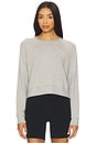 view 1 of 4 Brooks Fleece Long Sleeve Sweatshirt in Heather Grey