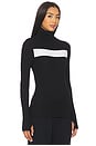 view 2 of 4 Lennon Rib Turtleneck Top in Black & White