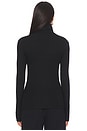 view 3 of 4 Lennon Rib Turtleneck Top in Black & White
