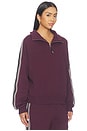 view 2 of 4 Goldie Oversized Half Zip Pullover in Dark Cherry & Black