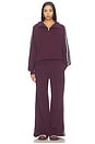 view 5 of 4 Goldie Oversized Half Zip Pullover in Dark Cherry & Black