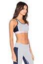 view 2 of 4 Daphne Sports Bra in Heather Light Grey & Indigo & Sedona