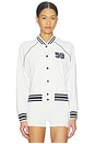 view 2 of 5 Hayes Varsity Rigor Jacket in White