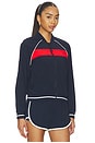 view 3 of 5 CHAQUETA DE NAILON MACI WOVEN NYLON JACKET in Indigo & Lotus Red