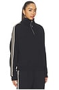 view 4 of 5 Goldie Oversized Half Zip Pullover in Black & Lentil